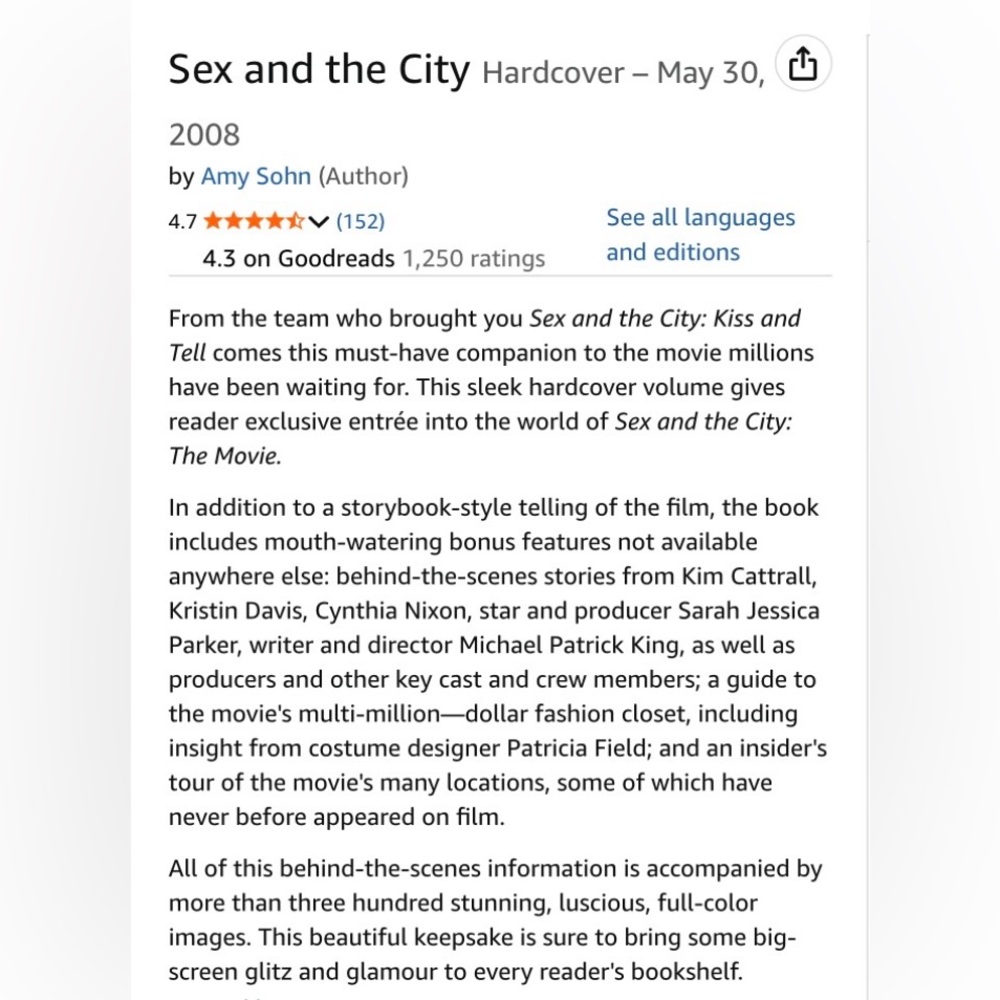 Sex and the City Hardcover - Picture 3 of 5